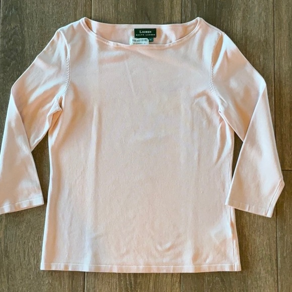 Lauren Ralph Lauren Sweaters - Lauren Ralph Lauren Pale Pink Scoop Neck Sweater